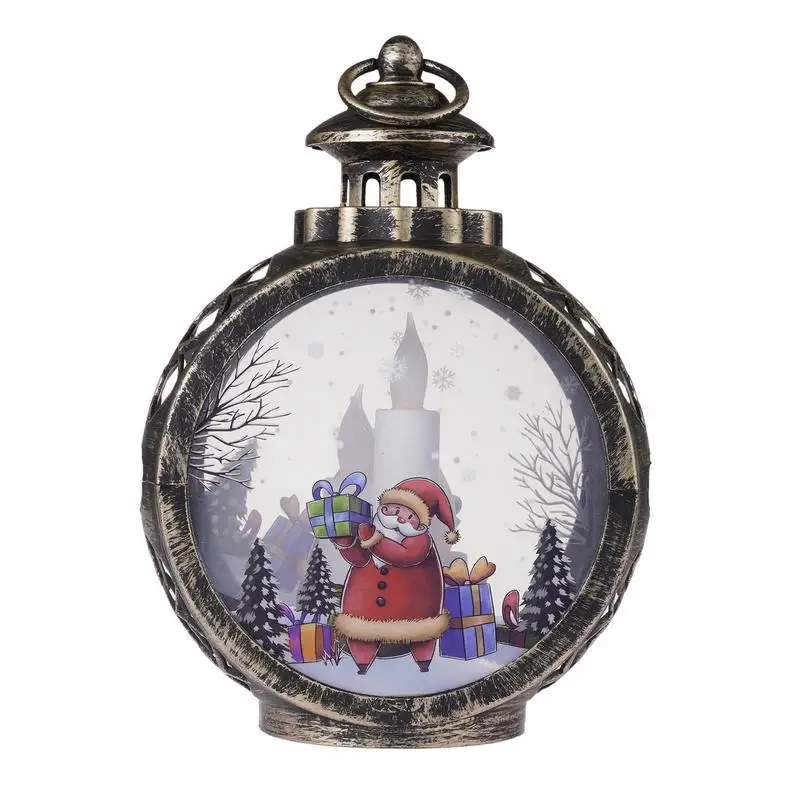 

Water Lantern Snow Globe Vintage Santa Lighted Christmas Decorative Lantern Hanging Snow Globe Lantern Santa Claus Christmas