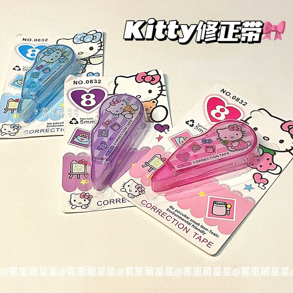 

Hello Kitty Genuine Student Stationery Cute Cartoon Kitty Correction Tape Correction Tape Large Capacity Correction Tape