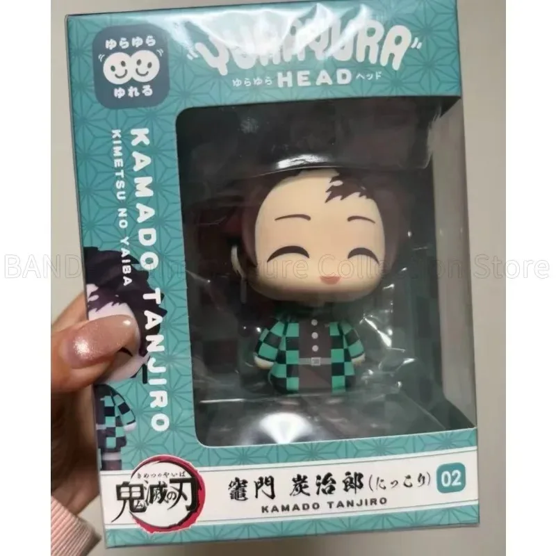 Фото В наличии Оригинальная фигурка Max Limited Takara Tomy A.R.T.S YURAYURA HEAD Kimetsu No Yaiba Танджиро Камадо с закрытыми глазами, улыбающаяся версия. Фигура №1