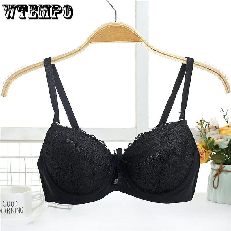 

Бюстгальтер кружевной с чашками пуш-ап, 3/4