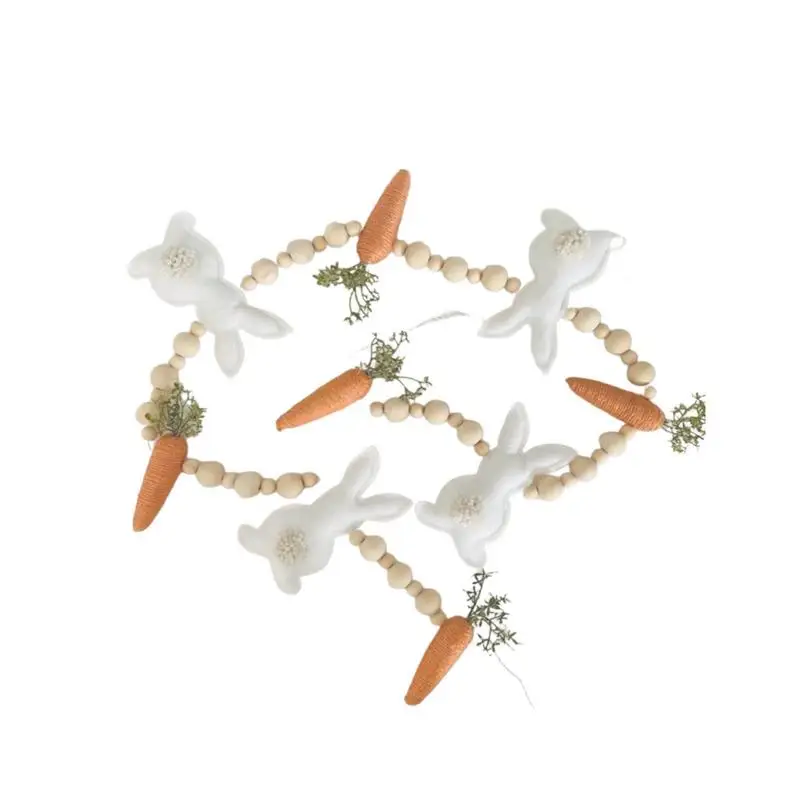 

Easter Bunny Carrot Garland Easter Banner Decorations For Home Stuffed Rabbit Easter Fireplace Hangings Decorations For Easter
