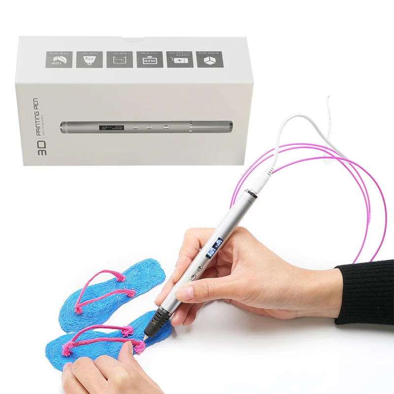 

Супер ручка для 3d-печати 1,75 мм ABS и PLA Филамент набор 3d-ручек для рисования с OLED-дисплеем металлическая трубка тонкая ручка для детей 8 лет под...