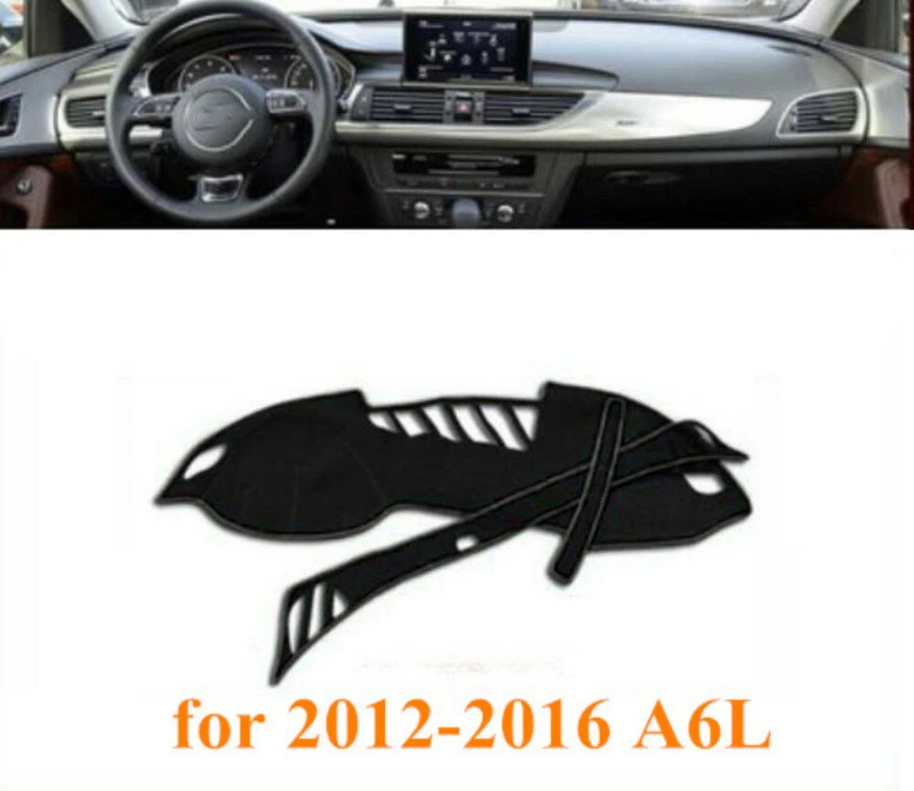 

Передний коврик для приборной панели, ковер для Audi A6L 2012-2017, черный автомобильный коврик для приборной панели, термостойкий Коврик для прибо...