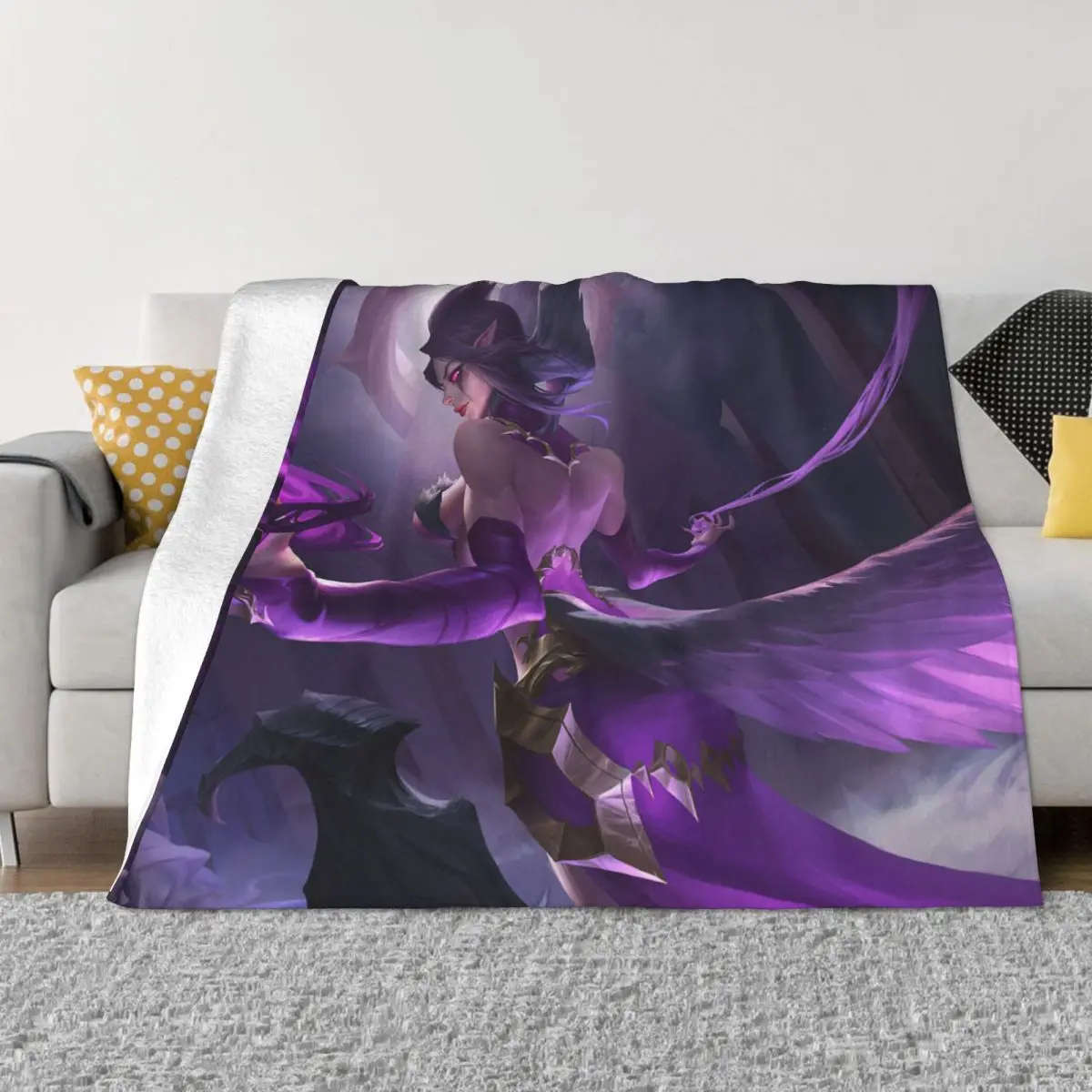 

Игровое одеяло LOL League of Legends, Фланелевое удобное мягкое флисовое покрывало Morgana Art