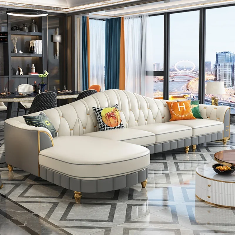 Итальянские дизайнерские роскошные диваны L-образной формы секционные