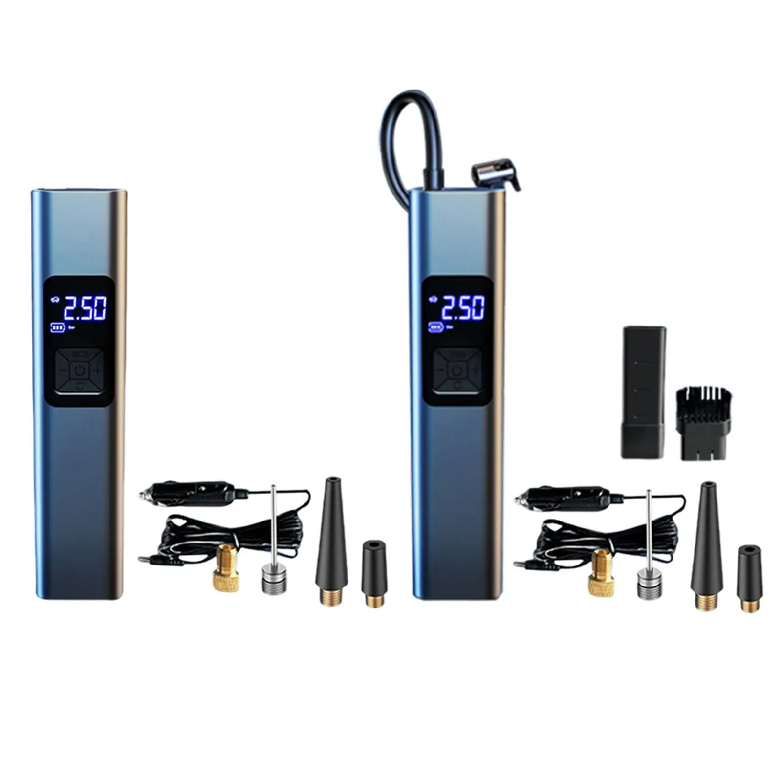 

Mini Electric Car Tire Air Pump Inflator Vacuum Cleaner Mode Fast Inflation SOS Function Portable for Inflatable Cushions