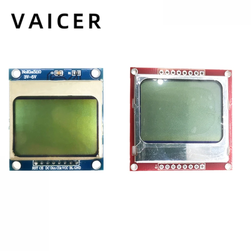 

LCD Module Display Monitor White Backlight Adapter PCB 84*48 84x84 Nokia 5110 Screen For Arduino