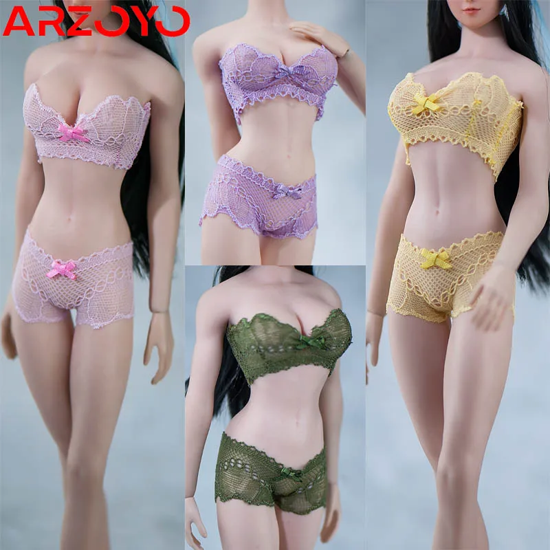 

1/6 Women Exquisite Thin Lace Bra Underwear fit 12" Female Large/ Middle Breast Action Figure TBL S06 Body