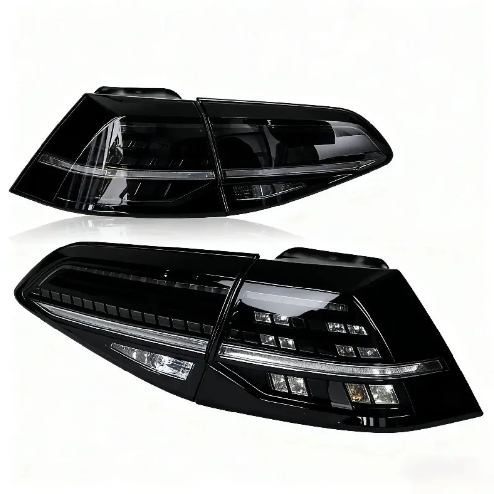 Фото Для Volkswagen Golf 7 7.5 MK7 2013-2020: комплект задних светодиодных фонарей, полный комплект, аксессуары, лампа, указатель поворота. №2