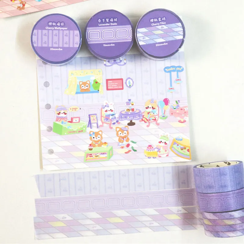 

5 м комнатное напольное покрытие, цветочные обои, дневник для рукоделия, искусственная эстетика в Корейском стиле