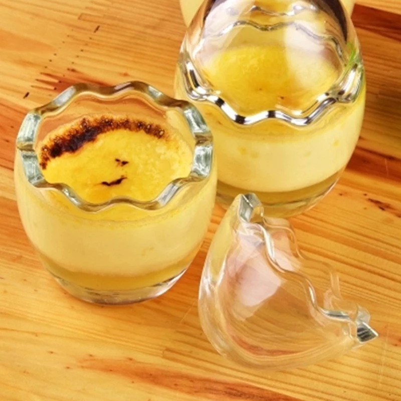 Чайная Чашка Из Яичной Скорлупы Для Пудинга Стеклянный Поднос Без BPA Мороженого