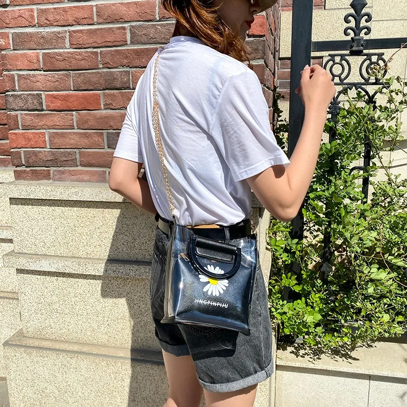 Summer Fashion PVC Women Transparent Bags Japanese Simple Crossbody Bags For Girls Luxury Design Female Shoulder Bags Handbags