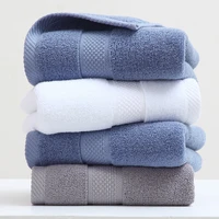 solid color bath towel for adult cotton beach terry towels quick drying bathroom towels set absorbent face hand towel 2pcs set