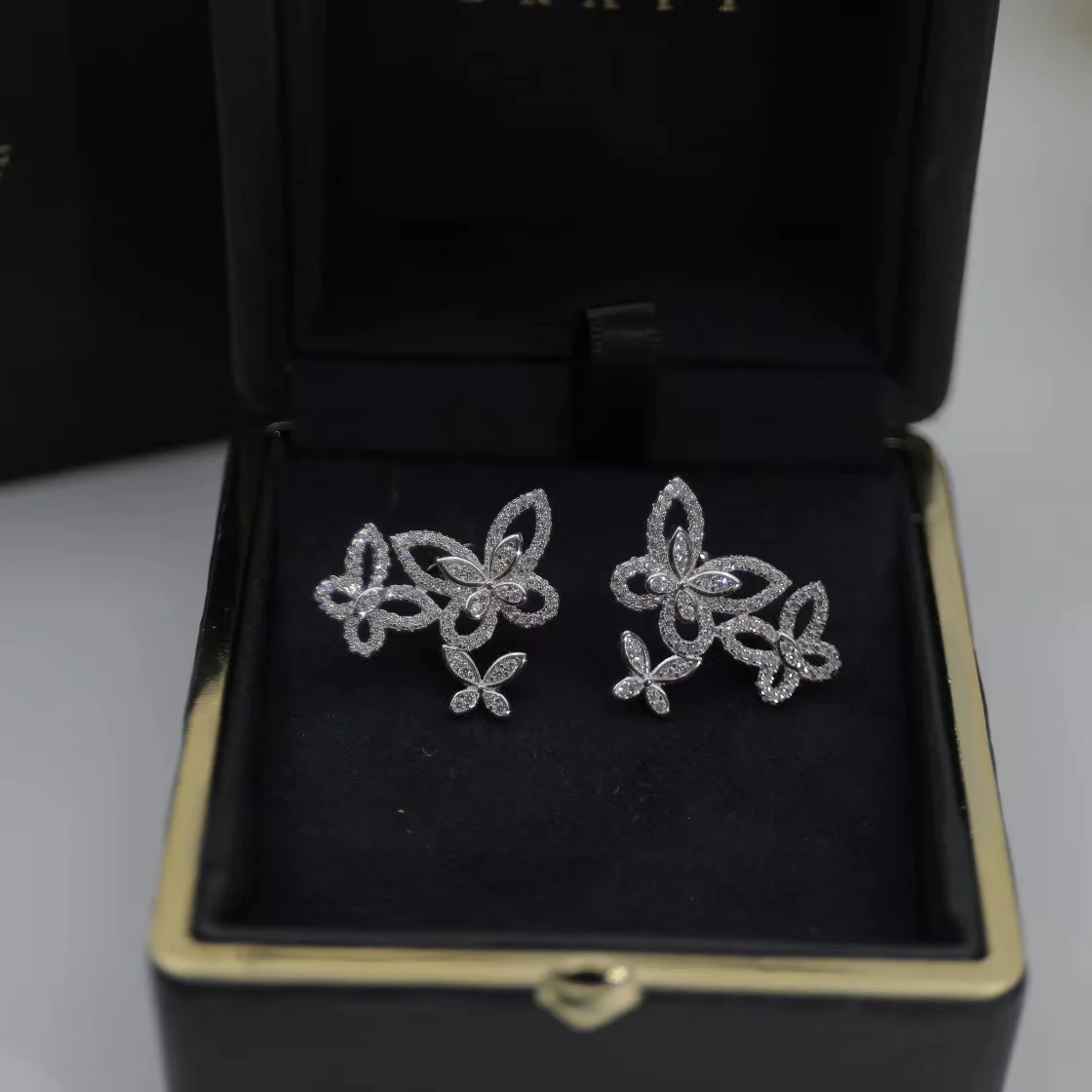 

Hot Brand Fashion 2022 Elegant Butterfly Stud Earring Women 100% Pure Sterling Silver Lady Fine Jewelry High Quality 5A Stone