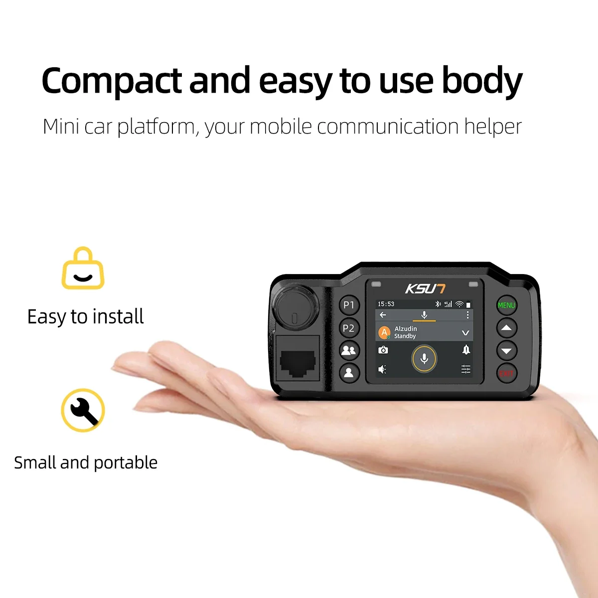 Фото KSUN ZL1200 WCDMA CDMA GSM Мобильная радиостанция Двусторонние радиостанции Автомобильная автостанция Радио, совместимая с приложением ZELLO №5