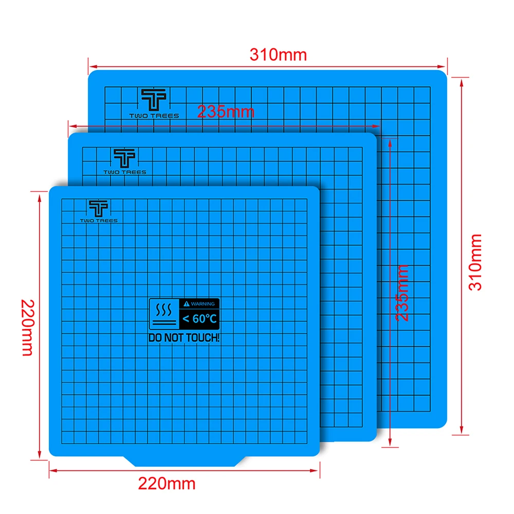 3D принтер магнитная печать прикроватная лента 220/235/310 мм квадратная наклейка с