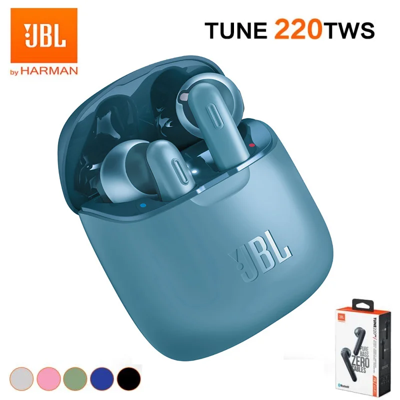 

TWS-стереонаушники JBL T220 с глубокими басами и сенсорным управлением