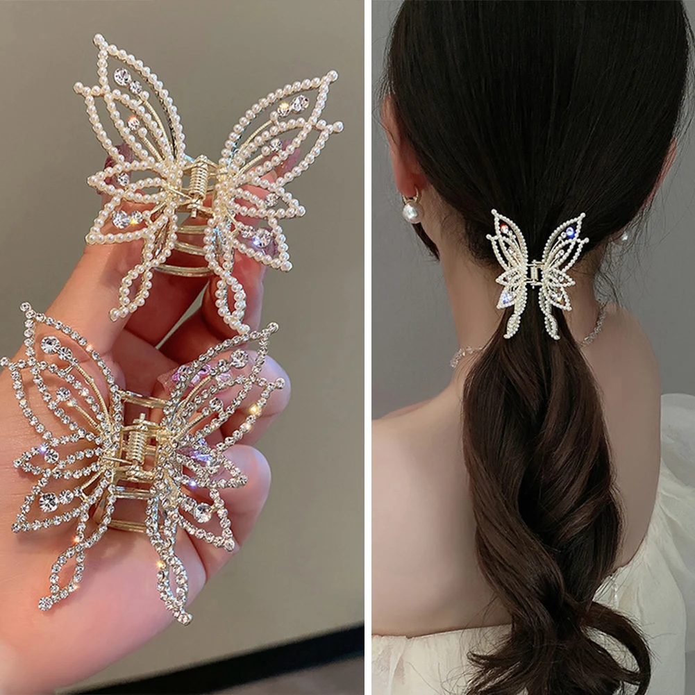 

Fashion Metal Openwork Hair Claw Butterfly Hair Clips For Women Girl Elegant Ponytail Claw Clip Vintage Hairpin Hair Accessories