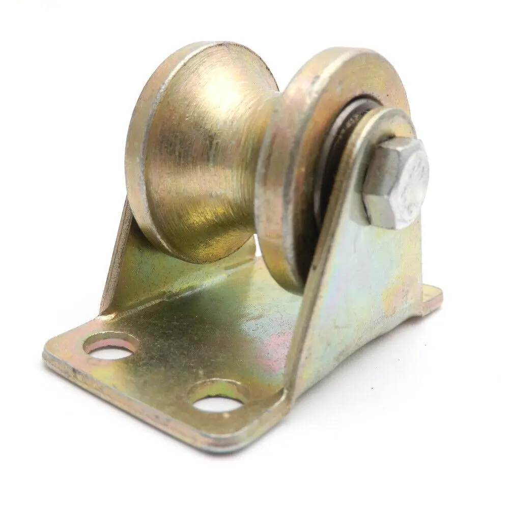 

2inch Groove Rigid Caster Wheel V Shape U Type Heavy Duty Pulley Groove Wheel for Sliding Door 50mm Dia Steel Bearing Steel