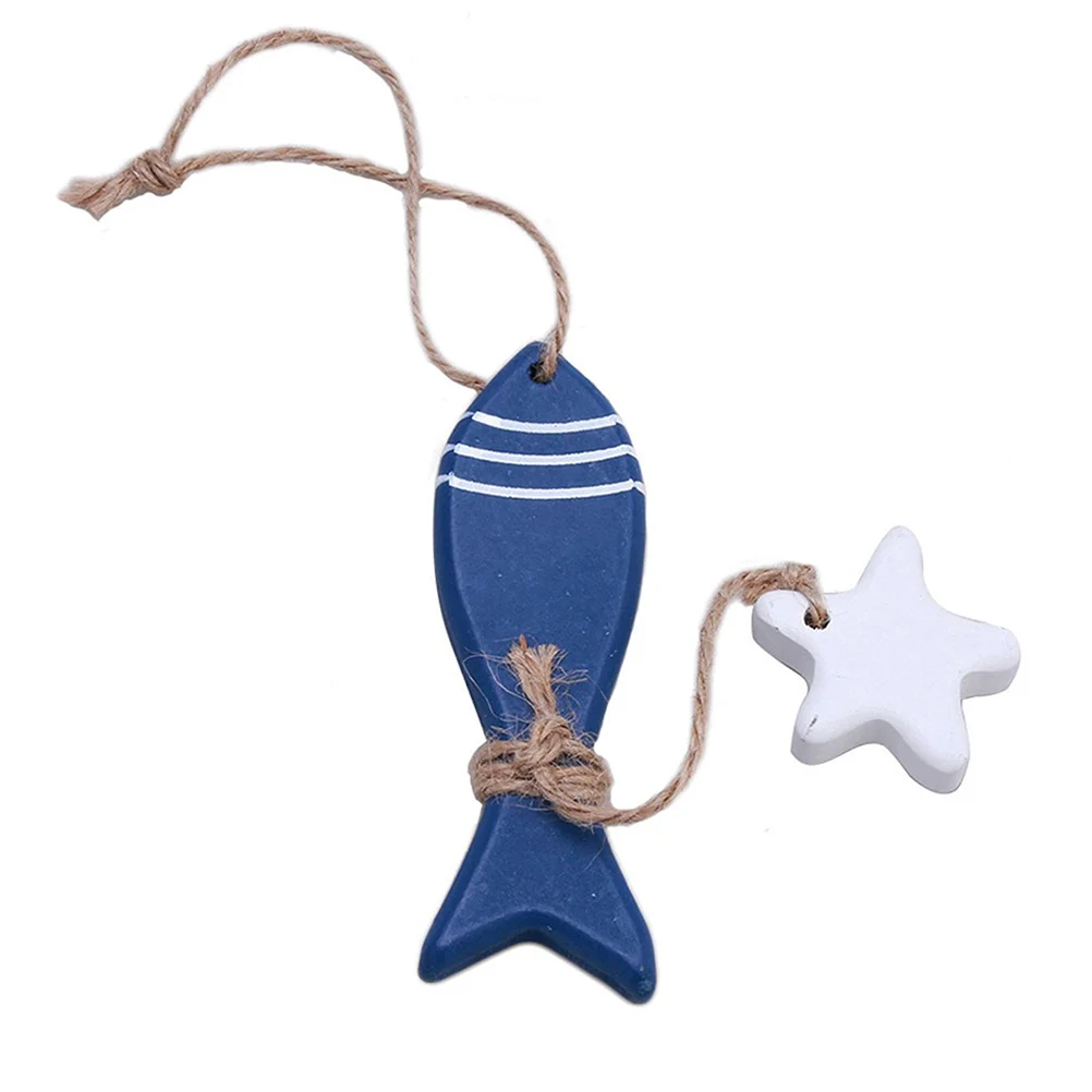 

3pcs Fish Nautical Ocean Life Wall Hanging Cotton Door Craft Decoration for Fishing Net Seaside Wall Beach Party
