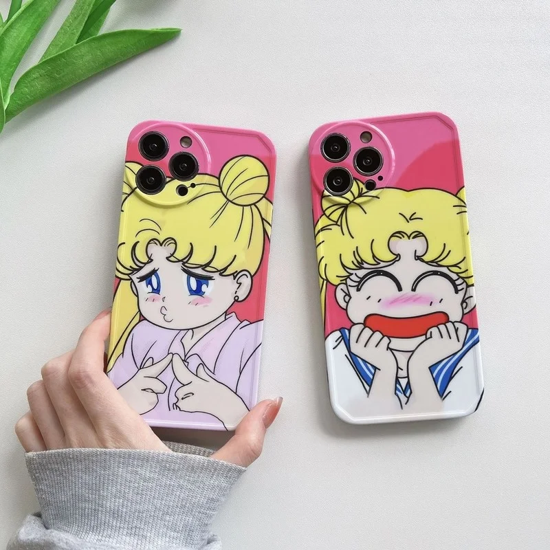 

Anime Cute Girl Phone Case Cover for IPhone 7 8 Plus 11 12 13 Pro X XR XS Max Shockproof Case for IPhone 13 Cases