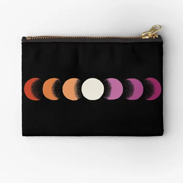 

Sapphic Moon Phases Zipper Pouches Packaging Bag Cosmetic Coin Women Storage Pure Small Money Socks Men Panties Underwear Key