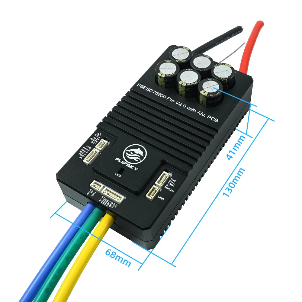 Фото 75200 Pro V2.0 с алюминиевой печатной платой на основе VESC для электрического скейтборда/самоката/регулятора скорости электровелосипеда №4