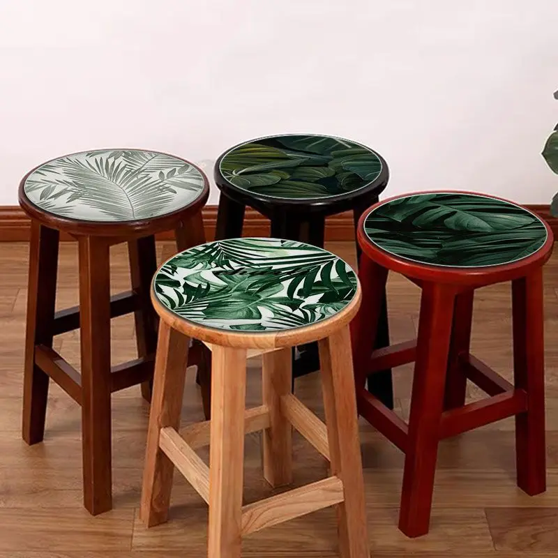 

Круглый коврик для дивана в скандинавском стиле с растениями и зелеными листьями, подушки для обеденного стола, стула, унисекс, модная Неско...