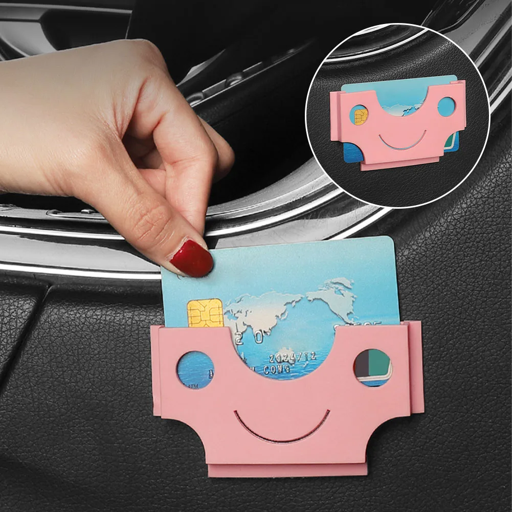 

Car Storage Clip Multi-function Card Holder Interior Organizer Car Home Business Card Holder Self-Adhesive Auto Accessories