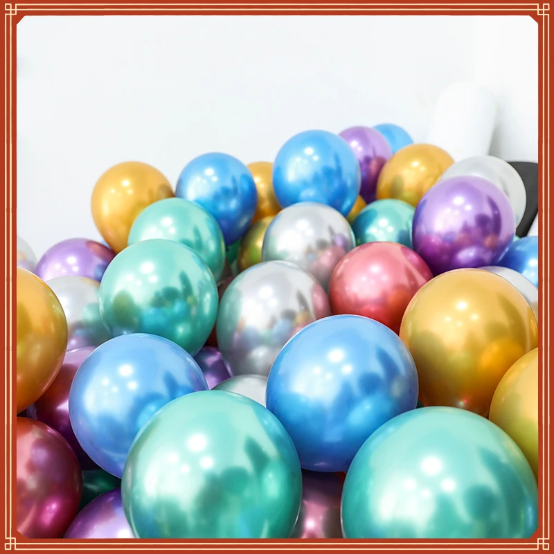 

5/10/12inch Glossy Metal Pearl Latex Balloons Thick Chrome Metallic Colors helium Air Balls Globos Birthday Party Decor