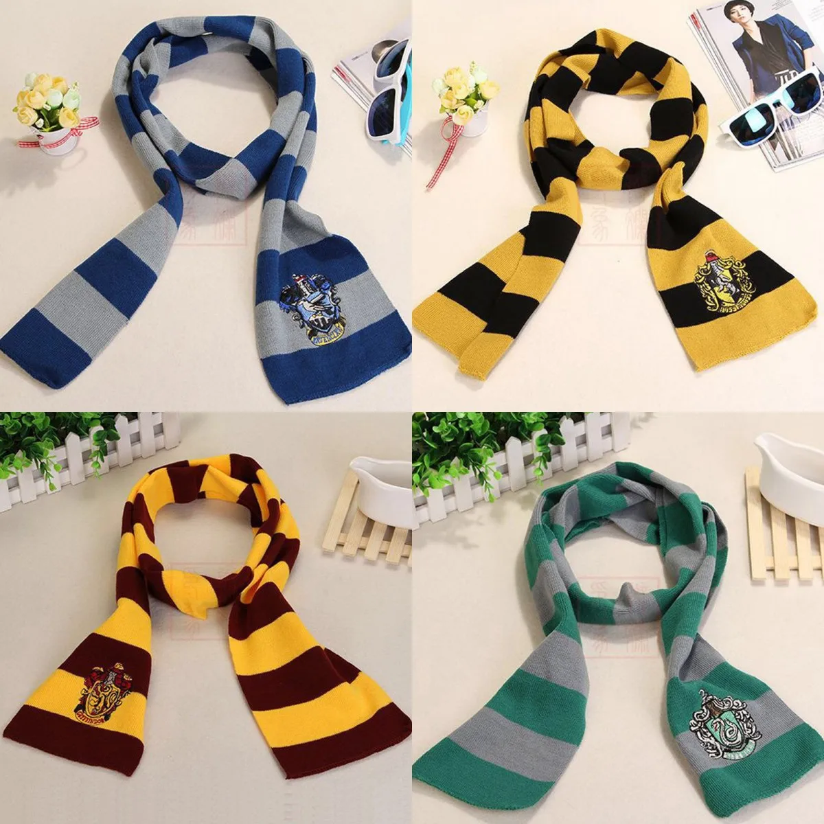 

Harries Magic Academy Scarf Potters Cartoon Gloves Hat Scarves Kawaii Neckband Keep Warm In Winter Birthday Gift for Children