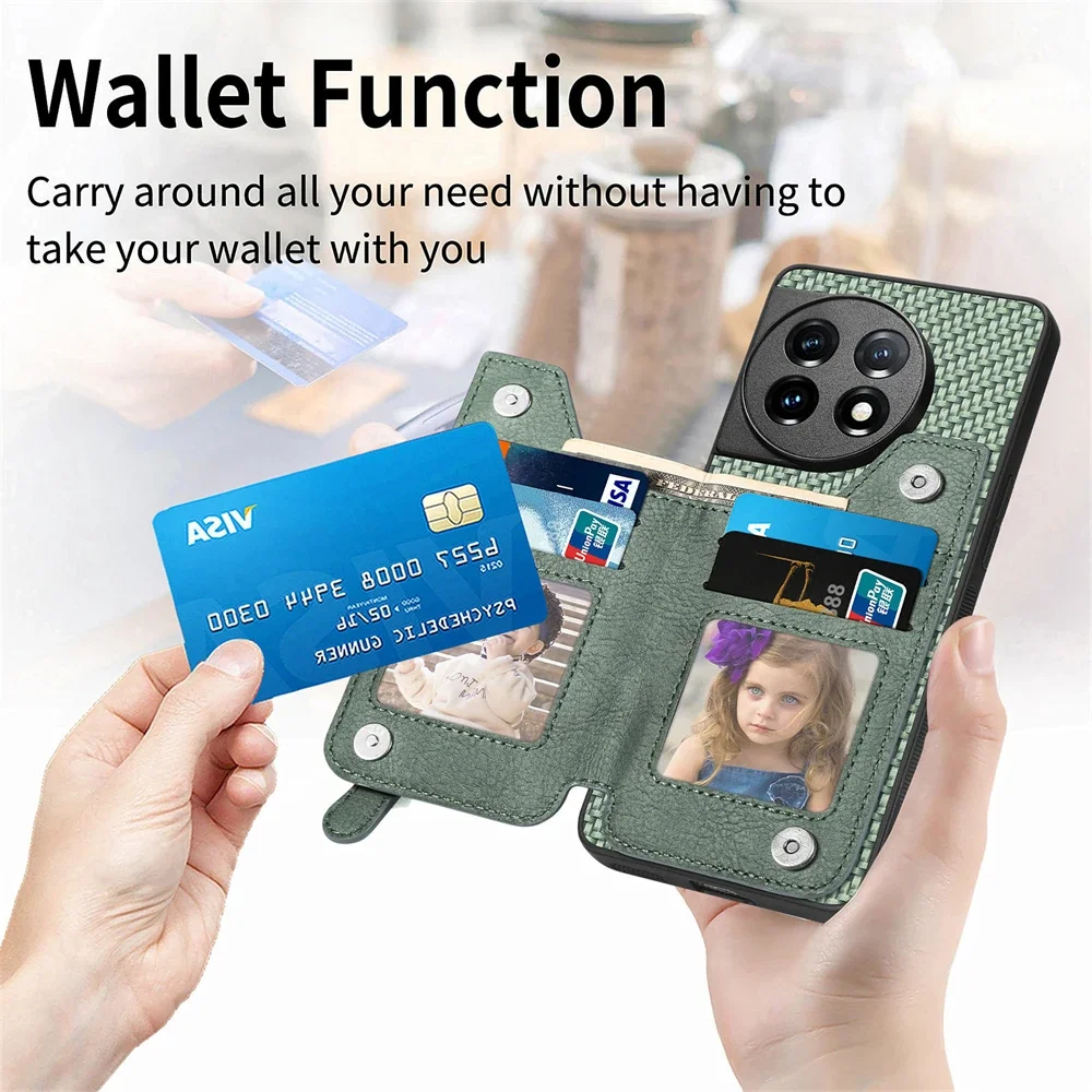 Магнитный кожаный флип-чехол для телефона OnePlus One Plus 11 12 10T ACE Pro Nord CE 3 CE3 Lite