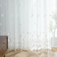 modern curtains for living room bedroom dining luxury custom dream feather embroidered tulle sheer voile ready made curtains