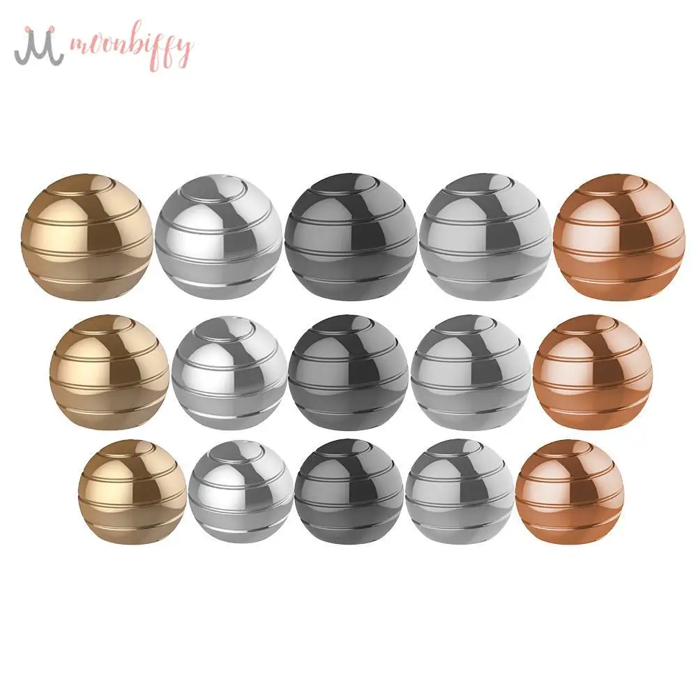 

Metal Gyro Optical Illusion Flowing Finger Toys Desktop Decompression Rotating Spherical Gyroscope Kinetic Desk Toy