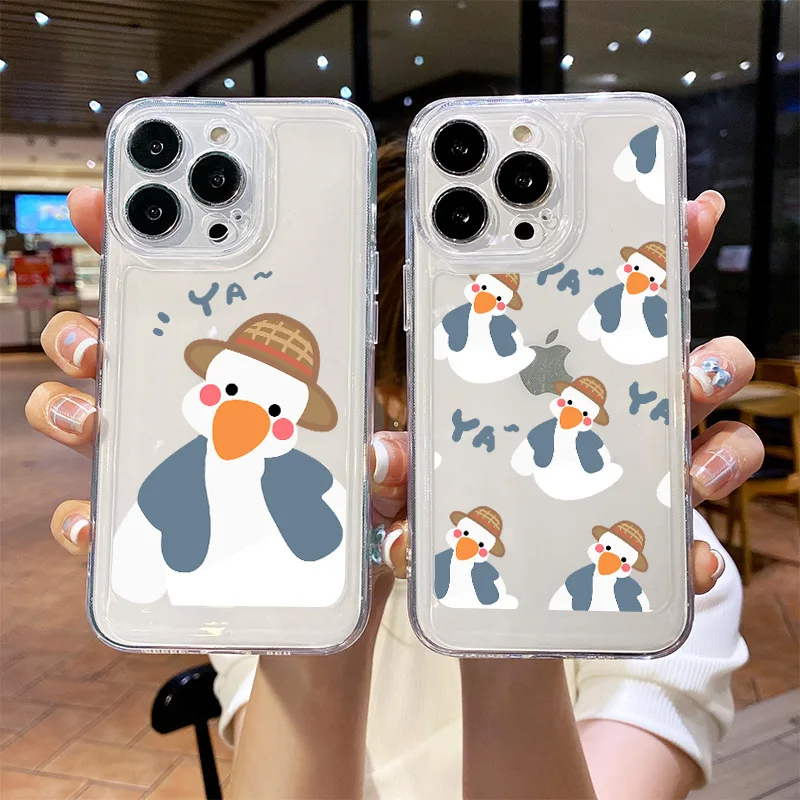 

TFINE suitable for iPhone 13 Phone Case iPhone14 Transparent 11 Fine Hole Cartoon Drop-Resistant 12 Space Case Protective Cover