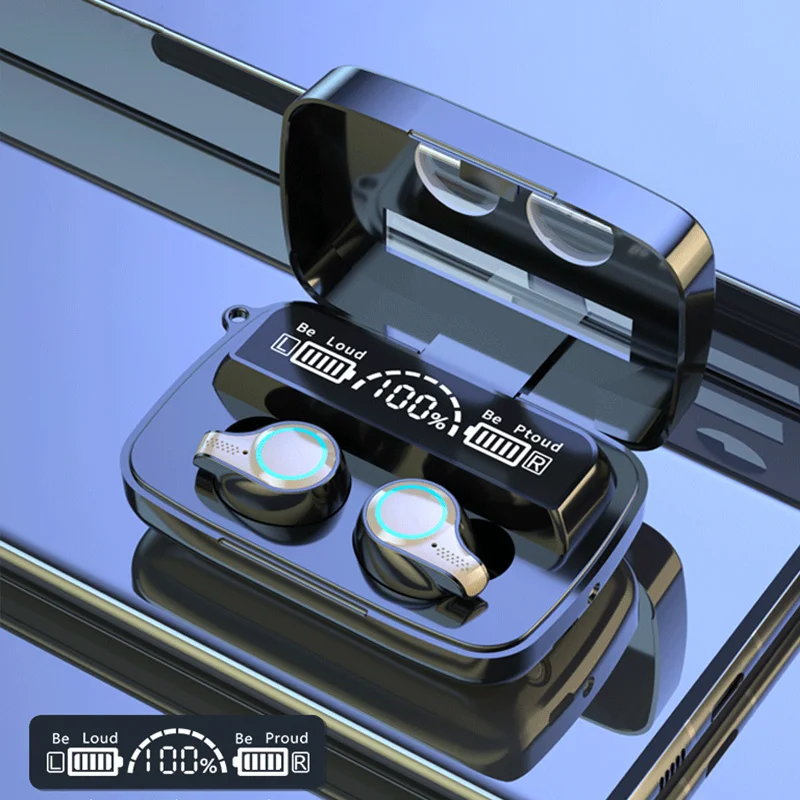 

M9-18 Wireless Headphones 2000mAh power bank Bluetooth 5.0 Earphones Sport LED digital display Headset Charging box