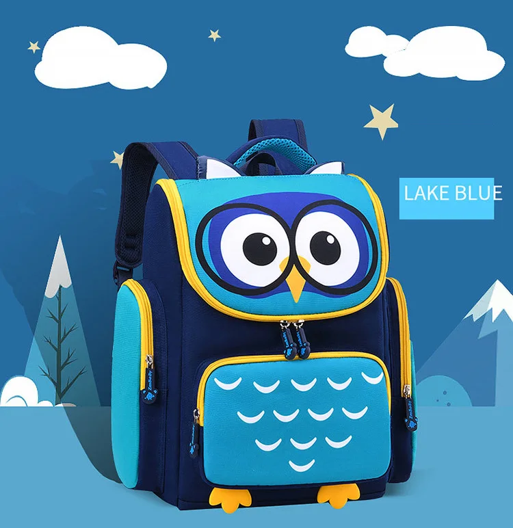 Cute Children Student Owl Large Backpack Teenager Girls Boys School Bags 2022 New Kids Cartoon Animal Book Bag Nylon Mochila Hot