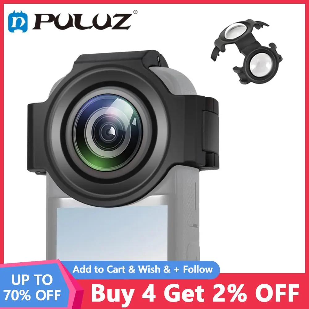 

Модернизированное Оптическое стекло PULUZ, защита объектива для Insta360 X3, защита объектива камеры от царапин и падения, защитная крышка, крышка ...