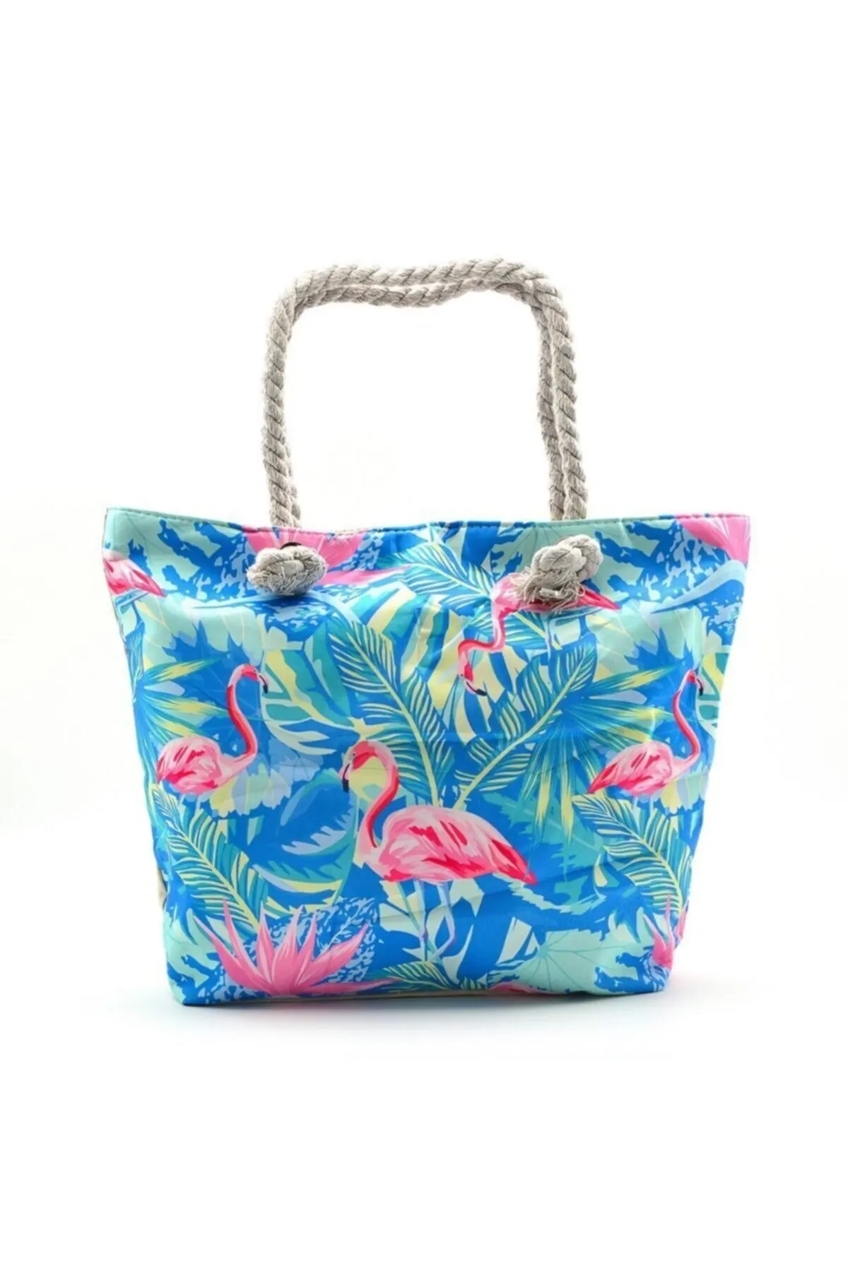 

Женская пляжная сумка с принтом фламинго, многоцветная водонепроницаемая сумка-тоут, модные летние большие сумки через плечо для покупок