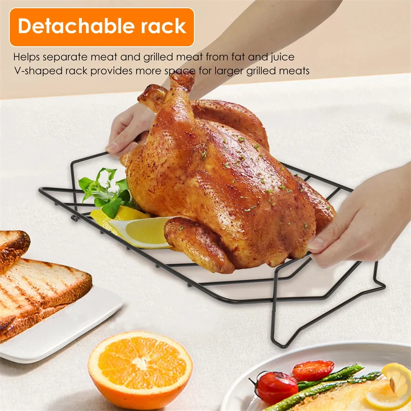 Форма для выпечки из нержавеющей стали противень с подставкой сковорода жаровни