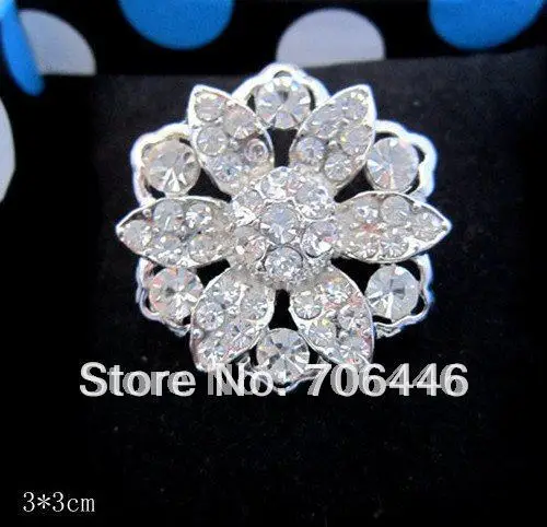 

Nice Silver Plated Alloy Rhinestone Crystal Small Flower Jewelry Brooch pin