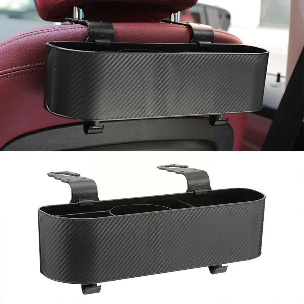 

Multifunctional Car Storage Box ABS Rear Row Cup Storage Holder Car Stuff Interior Universal Box Hook Storage Box H S6M2