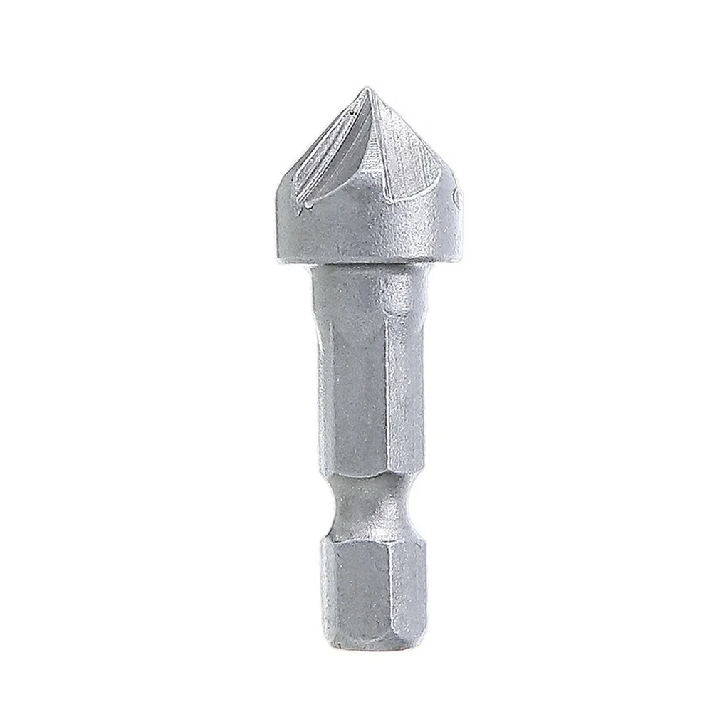 

New 90 Degree Countersink Drill Chamfer Bit 1/4" Hex Shank Carpentry Woodworking Angle Point Bevel Cutting Cutter Remove Bur