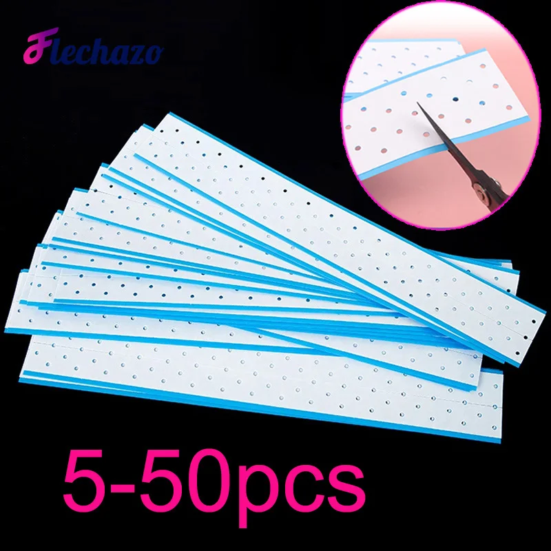 Flechazo Hair Tape Lace Front Wig Tape Adhesive 5-50Pcs Breathing Holes Adjustable Hair Tape For Lace Wigs Toupees Hairpieces