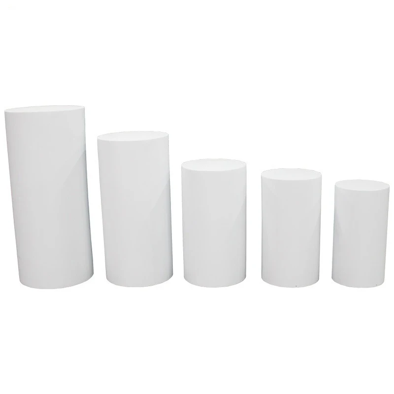US Delivery 3/5pcs White Cylinder Pedestal Display Art Decor