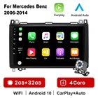 2 ГБ + 32 ГБ Android 11 автомобильный радиоприемник, мультимедийный плеер для MercedesBenzW169 W245 W639 W906 Sprinter B160 B170 B200 TPMS DAB + OBD2 DVD
