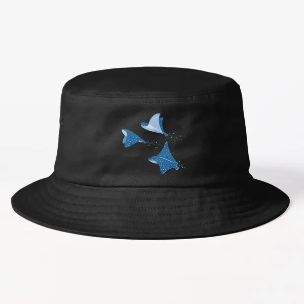 Flying Stingrays Blue Bucket Hat  Bucket Hat Casual Caps Spring  Sun Fashion Fish Summer Cheapu Solid Color Mens Hip Hop Sport
