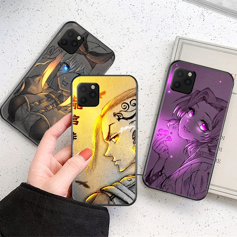 

Popular Japanese Anime Phone Case For iPhone SE 2020 10 X XR XS MAX 13 12 Mini 11 Pro Max 8 7 6S Plus Hot Cartoon Black Cover