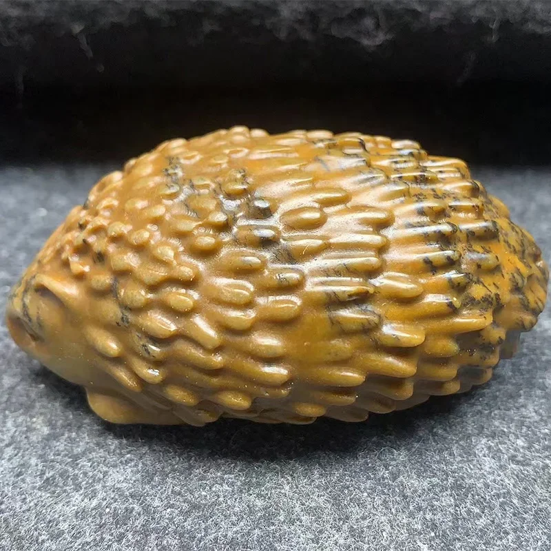 Натуральный двухсторонний нефритовый кулон в виде животного Ежика из Гуанчжоу