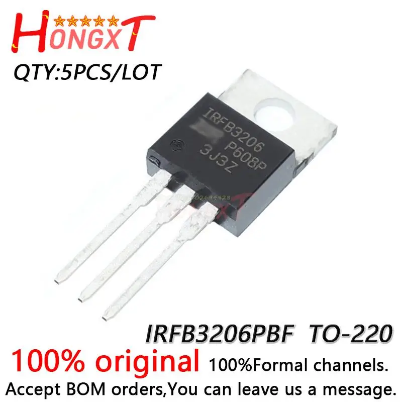 5 шт., 100% Новый оригинальный транзистор полевого эффекта IRFB3206PBF TO-220 N-channel 60V/210A
